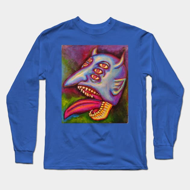 Demon Long Sleeve T-Shirt by Majenye